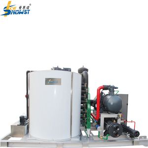 China 25Ton Concrete Cooling Freshwater Flake Ice Machine With Bin on sale