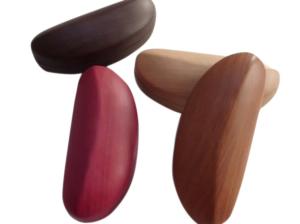 China wooden imitation leather sun glasses case for hot sell factory