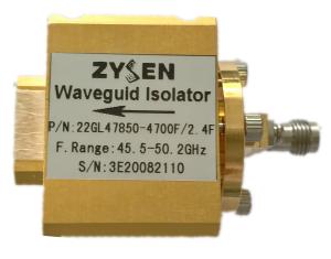 China 50.2GHz WR22 Waveguide 2.4mm Female Connector Waveguide Isolator factory