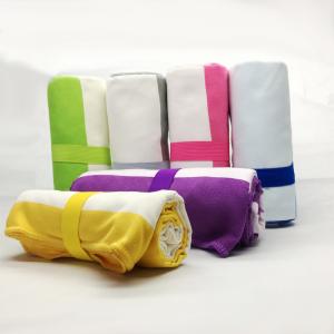 China OEM Summer Sublimation Microfiber Suede Towel Striped Pool Towels 80X160 factory