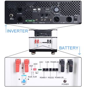Stacked Lithium Battery Home Inverter , Integration Solar Battery With Inverter
