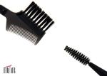 Single Boar Bristle Hair Eye Brow Comb Brush / Antibacterial Makeup Brushes