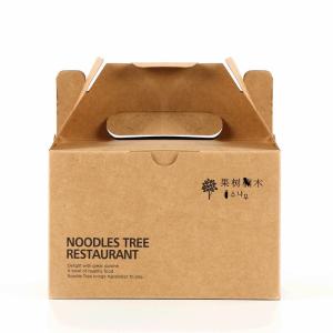China Hot Foil Stamping Kraft Paper Packaging Box For Food Takeaway factory