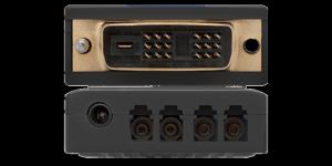 China Miniature DVI Gear extender over dual fiber optical cable factory