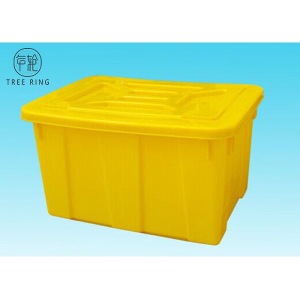 China Commercial Colored Plastic Storage Totes With Lids / Cover Stacking And Nesting factory