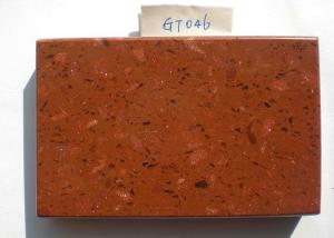 China Red Glass Quartz Stone Countertops 6 Mohs Hardness 36.0 MPa Flexural Strength factory