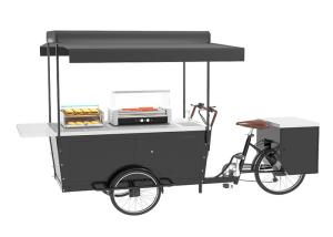 China Custom Electric Burger Food Cart With Fryer / Refrigerator And Iron Plate factory
