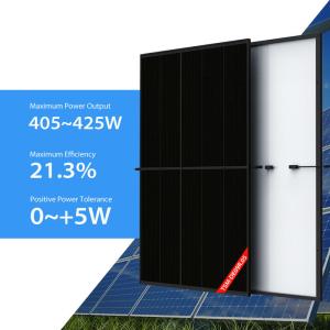 China 405W 410W Roof Top Solar Panels Trina Black Solar Panels Half Cells Home Use 415W 420W factory