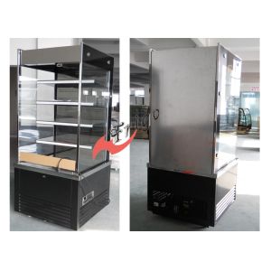 Vertical Open Display Cases For Beverage / Milk , Square 4 Shelves Open Display