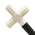 2024 Aluminum Spacer Georgian Bar Uv Shine Gold Flower Cross Connector for Easy