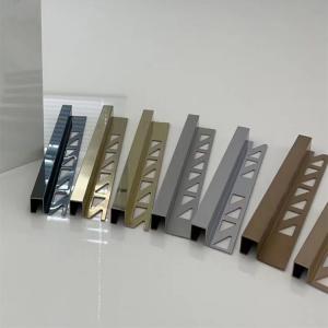 China 304 316  Metal Tile Trim Modern Style Corner Protection Stainless Steel Tile Trim For Corner Covers on sale