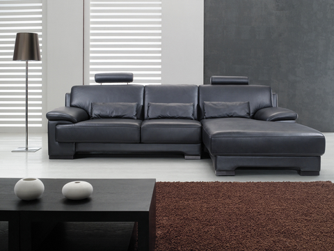 China Sectional leather sofa hotel furniture 1+3+chaise h858 factory