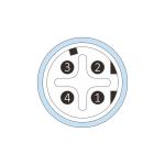 RJ45 M12 Male D Code Panel Mount Connector PVC Cat5e Ethernet Cable