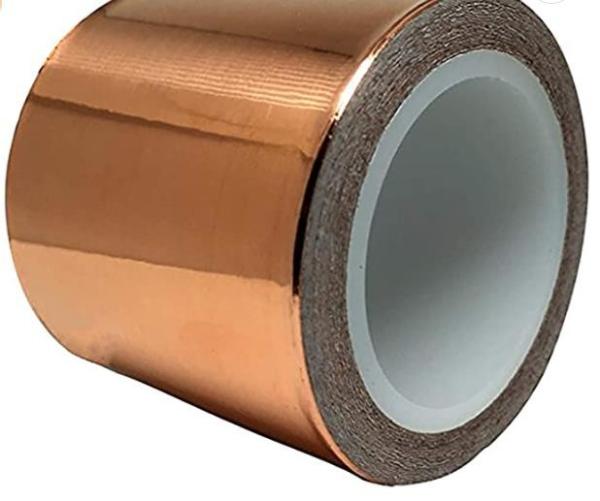 25 X 3 Flat Copper Strip Roll Tape 2 Inch X 33ft Adhesive EMI Shielding Guitar
