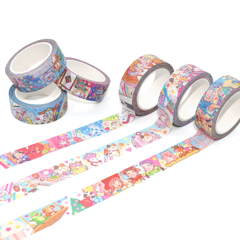 Adhesive Self Printed 15mm Japanese Beautiful Washi Paper Tape
