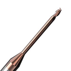 China High Hardness Steel 2 Flute Carbide End Mill 1.5mm Square Hrc65 factory