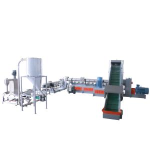 China LDPE BOPP Plastic Film Recycling Three Machine Integrated Pelletizing Line factory