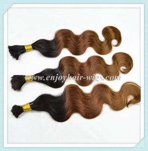 China Malaysian 5A virgin remy hair bulk ,ombre natural color/33#/30#, body wave 10''-26''length factory