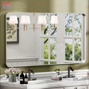 China Wall-Mounted Aluminium Stick Mirror Huge Metal Bath Dressing Framed White for Home Deco factory