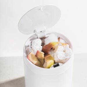 China 3L Stainless Steel Desktop Touch Top Trash Can Round With Rolling Cover factory