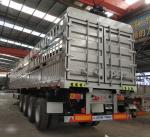 Transport Bulk Vegetables Fence Semi Trailer Air Suspension / Mechanical