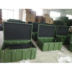China Anti Fall 850mm Military Box Rotational Moulding Military Case Green on sale