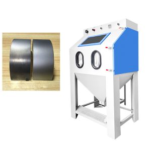 China Automatic Vertical Sandblast Cabinet Industrial Sandblasting Machine factory