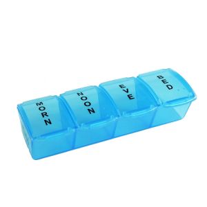 Hot selling Cylndrical Weekly Pill Box Colorful Medicine Pill Case Organizer