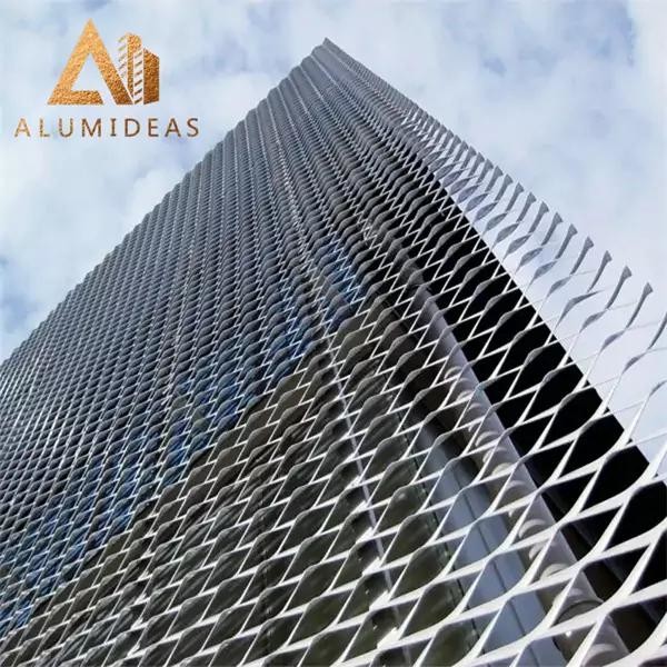 Aluminum mesh cladding panel