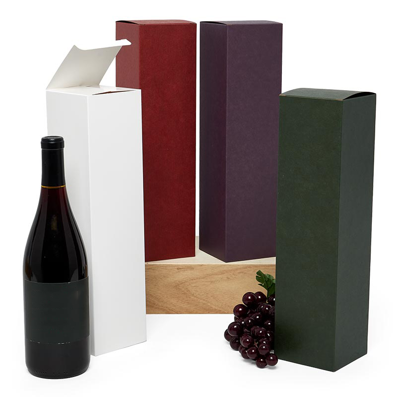 Customized Color Cheaper Custom Printed Collapsible Single Bottle Packaging Wine Box