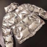 Outdoor Autumn Winter Mens Reflective Jacket Sliver Bread Coat Turtleneck