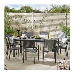 Villa Patio Dining Set AJUNION 8 Seat Outdoor Table and Chairs with Aluminum
