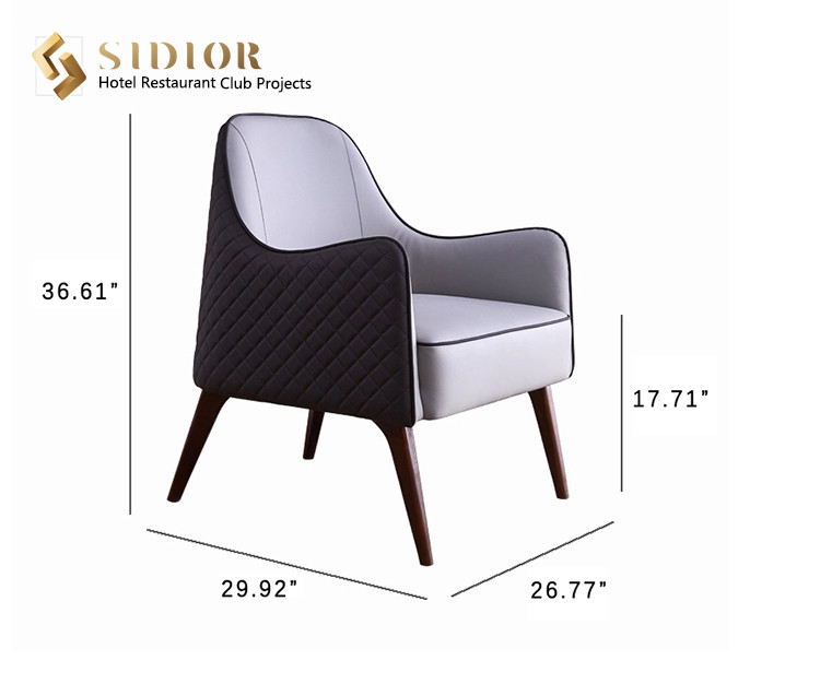 Comfortable Leather Chair, Leather Upholstered Chair, Leather Easy Chair, High Density Foam, PU Leather Upholstery