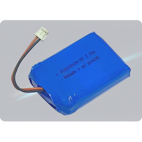 China 7.4V 530mAh Lithium Polymer Battery 300 Cycles 1C Discharge factory