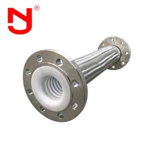 China PTFE Lining Stainless Steel Wire Braided Corrugated Metal Hose Flex Hose Pipe factory