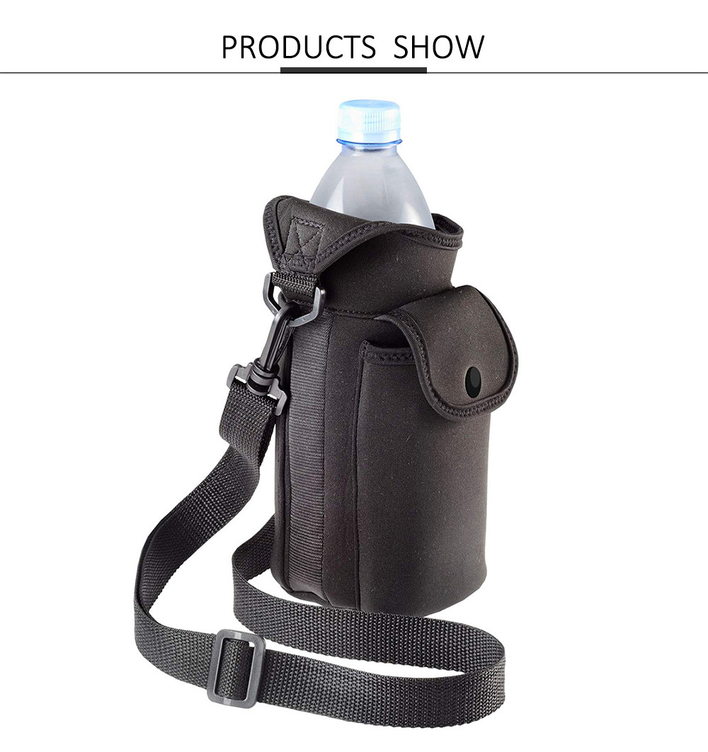 Insulated Neoprene Water Bottle Holder With Adjustable Strap