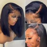 180% density Vietnamese Bob Wig 100% human hair glueless wig Straight 14inch