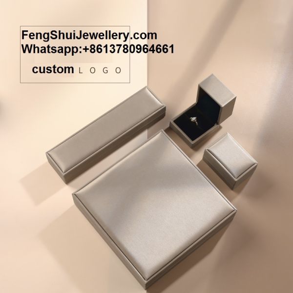 High-End PU Brushed Jewelry Box, Ring Jewelry Box, High-End Storage Box, Necklace Pendant Box, Bracelet Box, Can Be Printed With LOGO