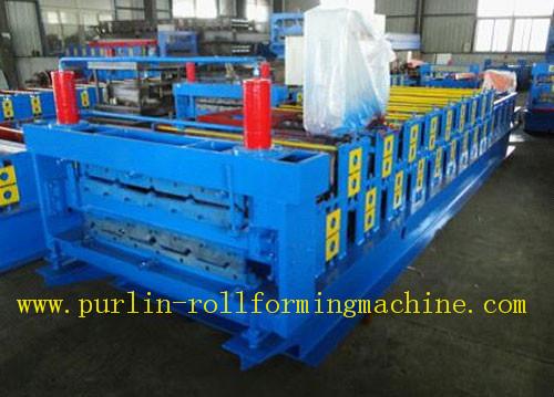 Roof Panel Glazed Tile Roll Forming Machine With 18 Forming Stations 0.3mm - 0
