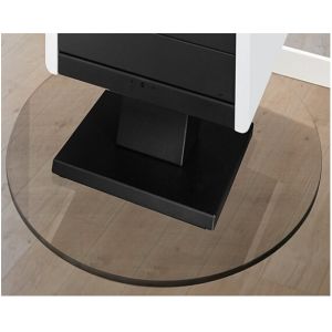 Circular Bottom Glass Hearth Plate With Bevel Edge Stress Layer