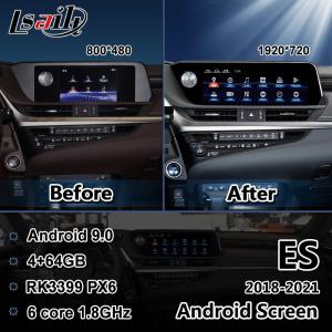 China Lsailt 12.3 Inch Lexus Android Auto Screen RK3399 Youtube Carplay Display For ES250 ES300h ES350 factory