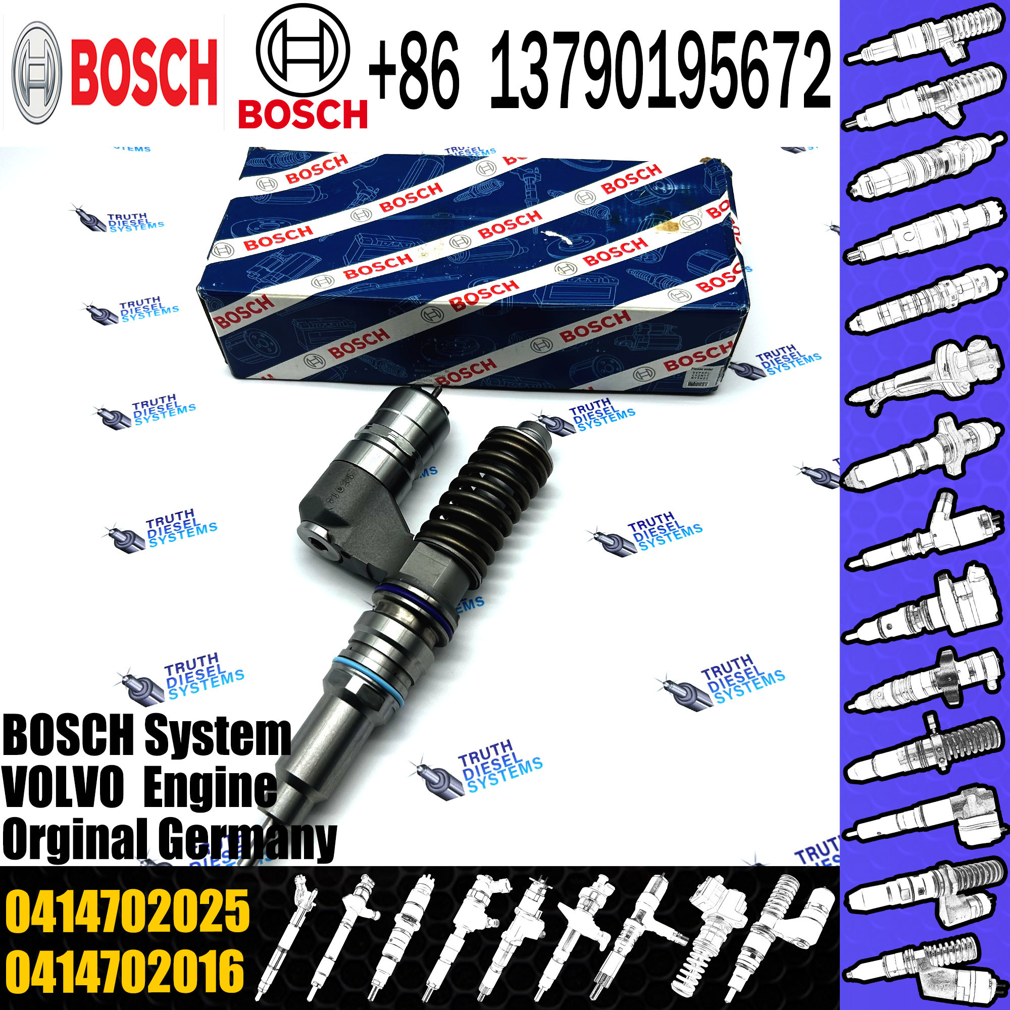 0414702016 Fuel Diesel Injector for VOL PENTA hot sale good feedback 0414702025