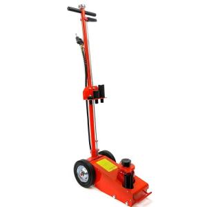 China Red Color 35Ton Air Hydraulic Floor Jack With Oil Paint factory