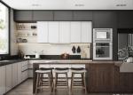 80CM Microwave Inside Island Modern European Style Kitchen Cabinets