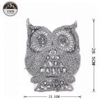 Silver Owl Series Sew On Embroidered Patches Cartoon Cute Image Sequin Material