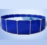50000 Liters Folding Tarpaulin Fish Pond , Blue Color Aquarium Fish Tank With