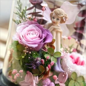 China Beautiful Preserved Rose in Glass Dome flower arrangement for lover factory