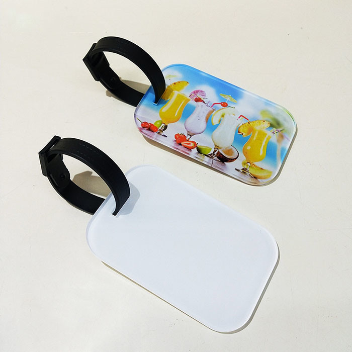 Anti Loss Personalized Acrylic Luggage Tag Blanks For Sublimation Photos Printing