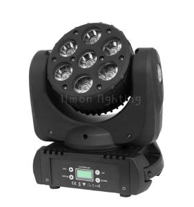 China 7x12w RGBW 4in1 DMX/Sound Control Cree LED Beam Moving Head Light factory