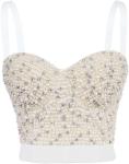 pearl beading Bustier Top